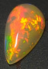 6.3ct Welo Opal Pear Cabochon AAAA Loose Ethiopian Fire Ball Flash
