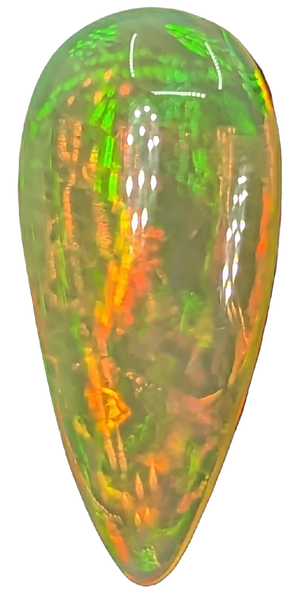 14.8ct Welo Opal Pear Cabochon AAAA Loose Ethiopian Neon Flash 14.8ct Welo Opal Pear Cabochon AAAA Loose Ethiopian Neon Flash