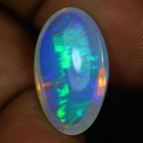 8ct Welo Opal Oval Cabochon AAA+ Blue Flash Loose Ethiopian