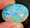 25.4ct Welo Opal Oval Cabochon AAAA Loose Prism Flash Ethiopian