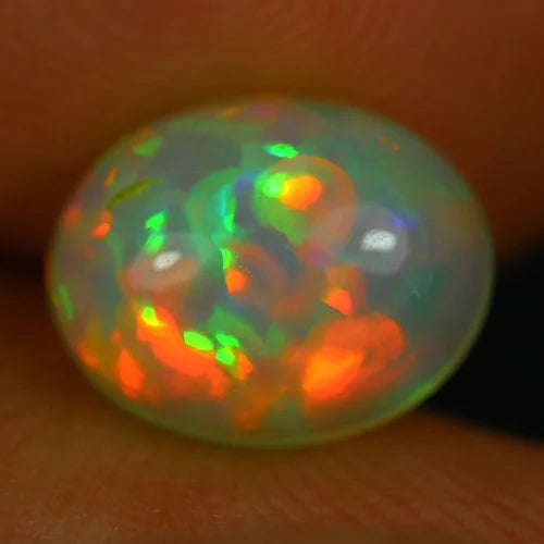 10x8mm Welo Opal Oval Cabochon AAA+ 1.72ct Neon Flash Loose Ethiopian