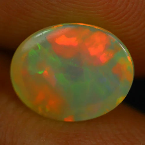 10x8mm Welo Opal Oval Cabochon AAA+ 1.72ct Neon Flash Loose Ethiopian