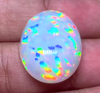 25.4ct Welo Opal Oval Cabochon AAAA Loose Prism Flash Ethiopian