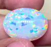 25.4ct Welo Opal Oval Cabochon AAAA Loose Prism Flash Ethiopian