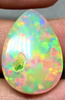19.8ct Welo Opal Pear Cabochon AAAA Ethiopian Honeycomb Vivid Neon Loose