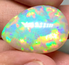 19.8ct Welo Opal Pear Cabochon AAAA Ethiopian Honeycomb Vivid Neon Loose