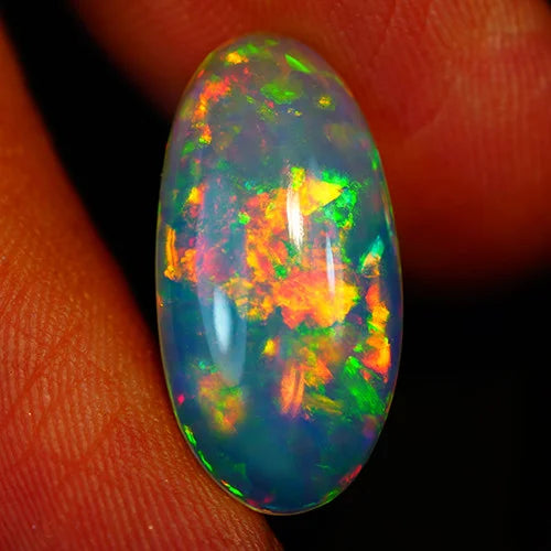 5.8ct Welo Opal Oval Cabochon AAA+ Rainbow Flash Loose Ethiopian 5.8ct Welo Opal Oval Cabochon AAA+ Rainbow Flash Loose Ethiopian