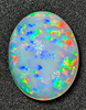 25.4ct Welo Opal Oval Cabochon AAAA Loose Prism Flash Ethiopian