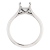 Sterling Silver Square/Princess Cut Solitaire Ring Setting - Classic Woven Style Ring Mounting