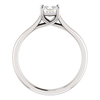 Sterling Silver Square/Princess Cut Solitaire Ring Setting - Classic Woven Style Ring Mounting
