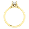14K Gold Square/Princess Cut Solitaire Ring Setting - Classic Woven Style Ring Mounting
