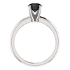 14K Gold Extra Fine Black Diamond Solitaire Ring - Classic Style Ring