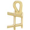 14K Gold Oval Solitaire Pendant Basket Setting 4x3mm to 22x16mm