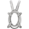 14K Gold Oval Solitaire Pendant Basket Setting 4x3mm to 22x16mm