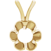 14K Gold Round Cut Solitaire Pendant Setting - Buttercup Style Pendant Mounting
