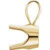 14K Gold Round Cut Solitaire Pendant Setting - Low Base Mount Style Pendant Mounting
