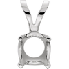 14K Gold Round Cut Solitaire Pendant Setting - Low Base Mount Style Pendant Mounting
