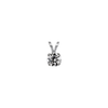 14K Gold Round Cut Solitaire Pendant Setting - Low Base Mount Style Pendant Mounting