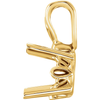 14K Gold Round Cut Solitaire Pendant Setting - Scroll Style Pendant Mounting