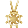 14K Gold Round Cut Solitaire Pendant Setting - Basket Style 8 Prong Pendant Mounting
