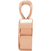 14K Gold Oval Cut Solitaire Pendant Setting - Bezel Style Pendant Mounting