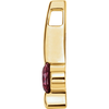 14K Gold Round Cut Solitaire Pendant Setting - Bar Style Pendant Mounting