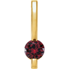 14K Gold Round Cut Solitaire Pendant Setting - Bar Style Pendant Mounting