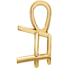 14K Gold Round Cut Solitaire Pendant Setting - Basket Style 3 Prong Pendant Mounting
