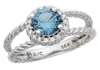 14K Gold Round Cut w/ Diamond Ring Setting - Halo Split-Shank Rope Style Ring Mounting
