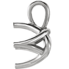 14K Gold Round Cut Solitaire Pendant Setting - Woven Style Pendant Mounting