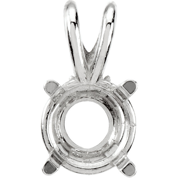 14K Gold Round Pre-Notched Pendant Setting 2.5mm-10.5mm 14K Gold Round Pre-Notched Pendant Setting 2.5mm-10.5mm