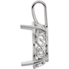 Sterling Silver Oval Cut Solitaire Pendant Setting - Laurel Scroll Style Pendant Mounting