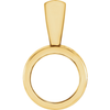 14K Gold Round Cut Solitaire Pendant Setting - Tribal Style Pendant Mounting