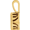 14K Gold Round Cut Solitaire Pendant Setting - Tribal Style Pendant Mounting