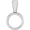14K Gold Round Cut Solitaire Pendant Setting - Tribal Style Pendant Mounting