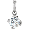 14K Gold Round Cut Solitaire Pendant Setting - Twist Style Pendant Mounting