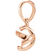 14K Gold Round Cut Solitaire Pendant Setting - Twist Style Pendant Mounting