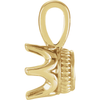 14K Gold Round Cut Solitaire Pendant Setting - Crown Style Pendant Mounting