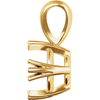 14K Gold Round Cut Solitaire Pendant Setting - Claw Style Pendant Mounting