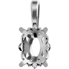 14K Solid Gold Oval 4-Prong Fleur-de-lis Pendant Setting 6x4mm-12x10mm