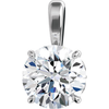 14K Gold Round Cut Solitaire Pendant Setting - Fleur-de-lis Style Pendant Mounting