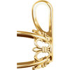 14K Gold Round Cut Solitaire Pendant Setting - Fleur-de-lis Style Pendant Mounting