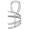14K Gold Round Cut Solitaire Pendant Setting - Basket Style 6 Prong Pendant Mounting