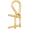 14K Gold Round Cut Solitaire Pendant Setting - Basket Style Pendant Mounting