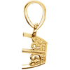 14K Gold Round Cut Solitaire Pendant Setting - Royal Scroll Style Pendant Mounting