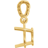 14K Gold Round Cut Solitaire Pendant Setting - Rope Basket Style Pendant Mounting