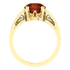14K Gold Round Cut Solitaire Ring Setting - Scroll Style Ring Mounting