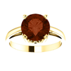 14K Gold Round Cut Solitaire Ring Setting - Scroll Style Ring Mounting