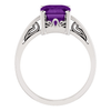 14K Gold Emerald Cut Solitaire Ring Setting - Scroll Style Ring Mounting
