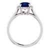 14K Gold Cushion Cut w/ Diamond Ring Setting - Halo Style Ring Mounting